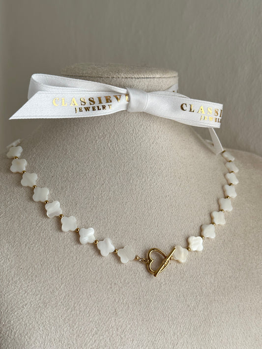 CLOVER PEARL  ~ NECKLACE