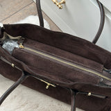 DARK BROWN JENNA ~ REAL LEATHER BAG