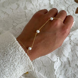 PEALY LIA * STERLING SILVER RING BRACELET