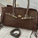 TAUPE JENNA ~ REAL LEATHER BAG