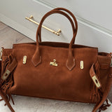 SOFT BROWN JENNA ~ REAL LEATHER BAG