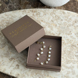 LUXURY PEARLS * STERLING SILVER EARRINGS